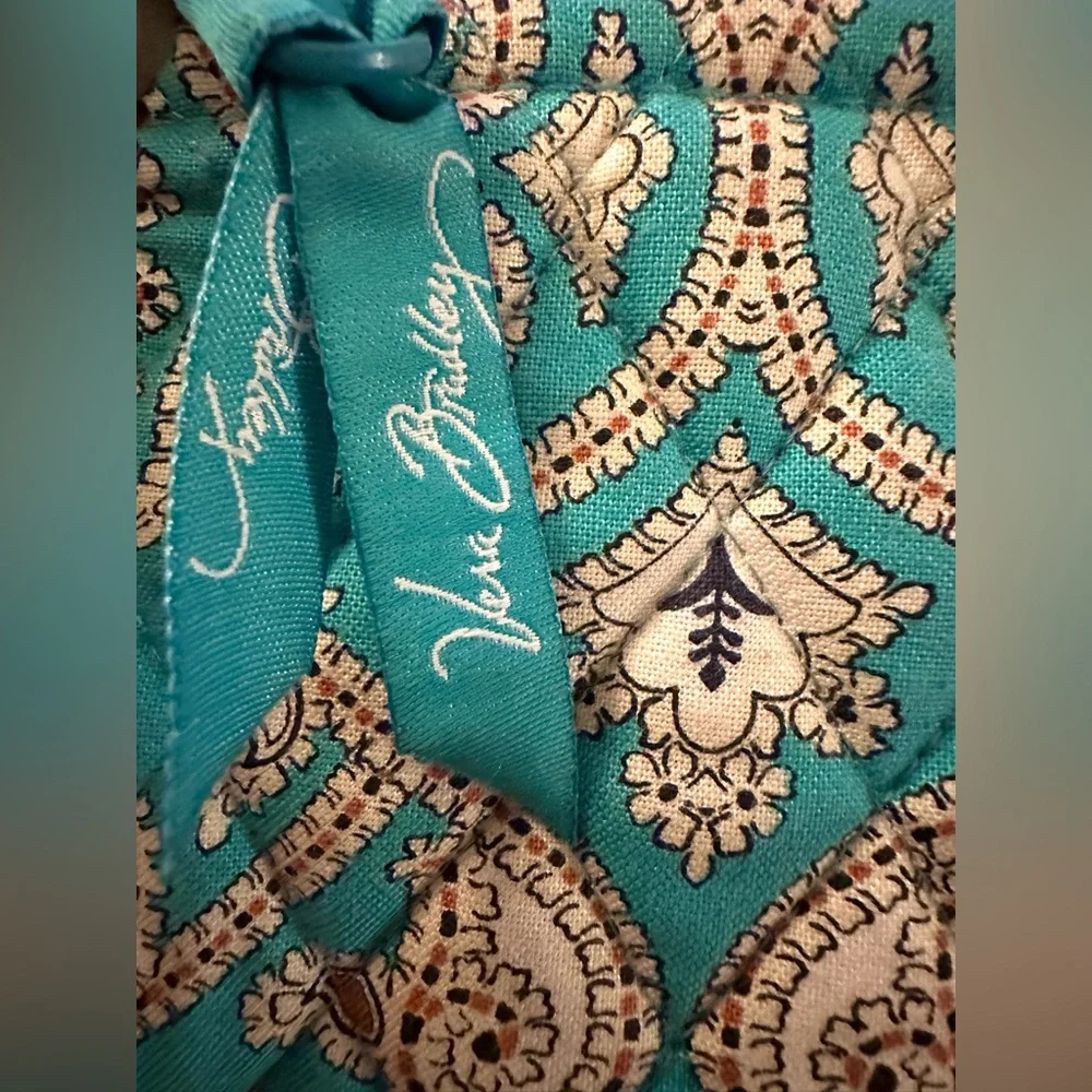 Vera Bradley “Brush & Pencil” Cosmetic Case in “Totally Turq”  NWOT